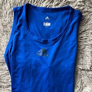 Mens workout Adidas blue tank